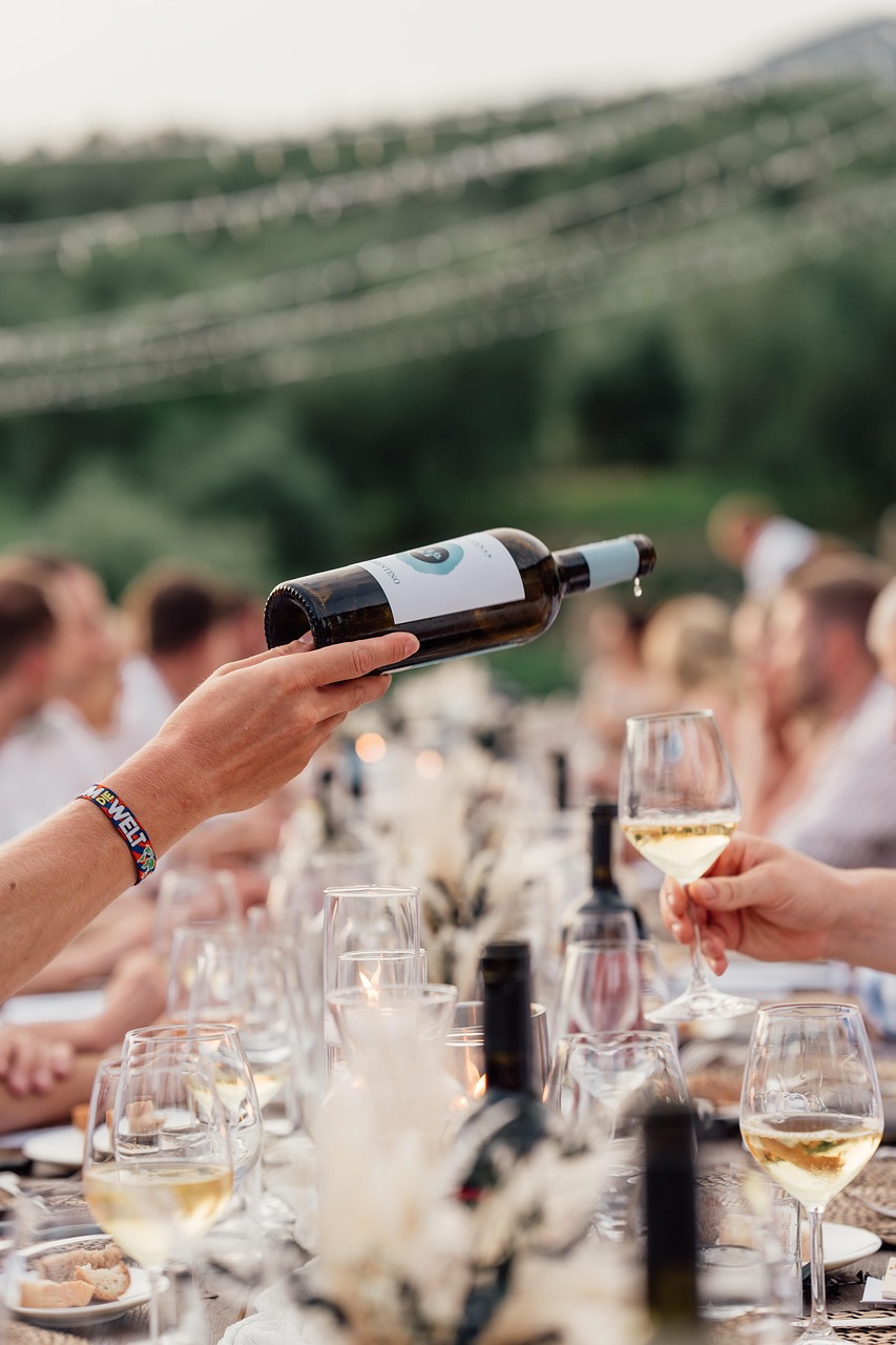 Niagara vineyard wedding reception terrace